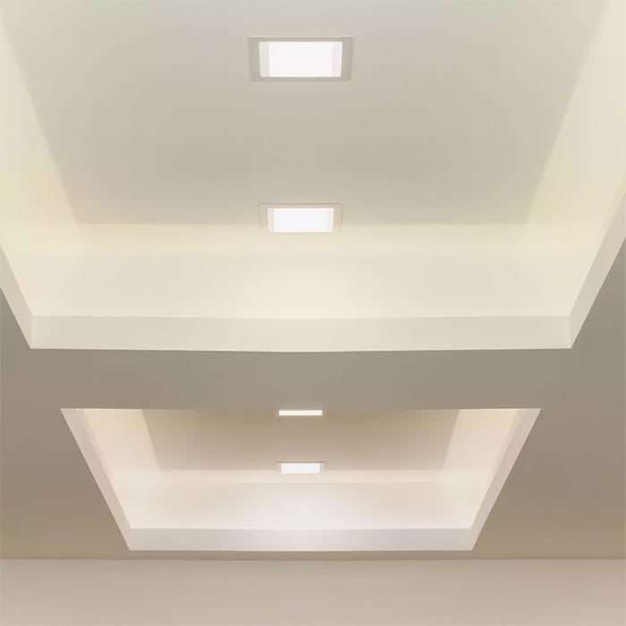 PANOU LED PATRAT INCORPORABIL 18W 6400K ALB RECE, STICLA [7]