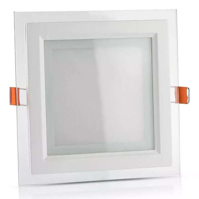 PANOU LED PATRAT INCORPORABIL 18W 6400K ALB RECE, STICLA [2]
