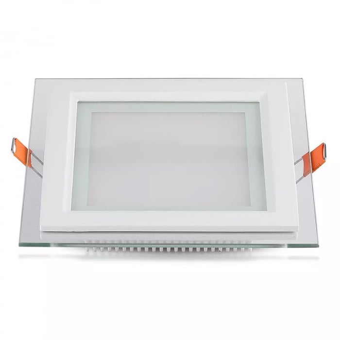 PANOU LED PATRAT INCORPORABIL 18W 6400K ALB RECE, STICLA [3]