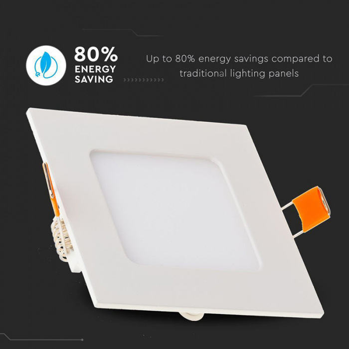 PANOU LED PATRAT INCORPORABIL 6W 6400K ALB RECE [6]