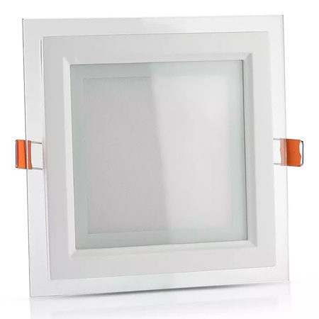 PANOU LED PATRAT INCORPORABIL 6W 6400K ALB RECE, STICLA [1]