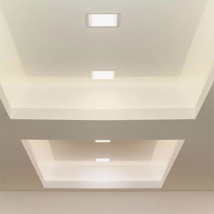 PANOU LED PATRAT INCORPORABIL 6W 6400K ALB RECE, STICLA [7]