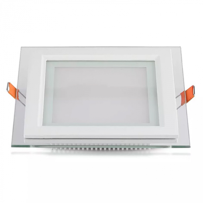 PANOU LED PATRAT INCORPORABIL 6W 6400K ALB RECE, STICLA [3]