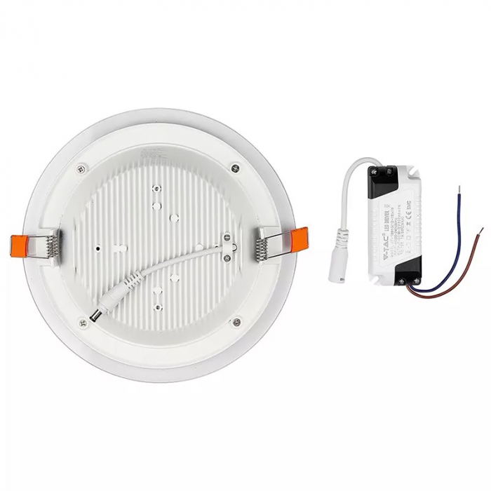 PANOU LED ROTUND INCORPORABIL 18W 4000K ALB NEUTRU, STICLA [4]