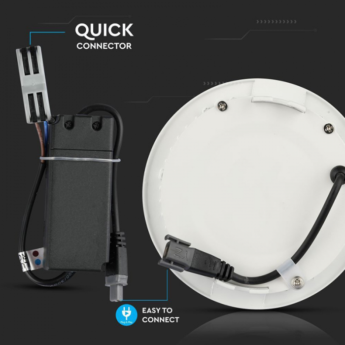 PANOU LED ROTUND INCORPORABIL 24W ALB CALD, CIP SAMSUNG [8]