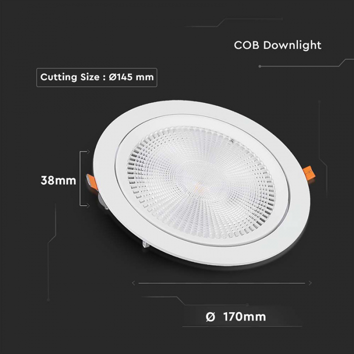 PANOU LED UNGHI REGLABIL 20W 6400K ALB RECE [8]