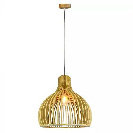 Pendul tavan din lemn E27 max 60W D35 x 45cm - V-TAC [1]