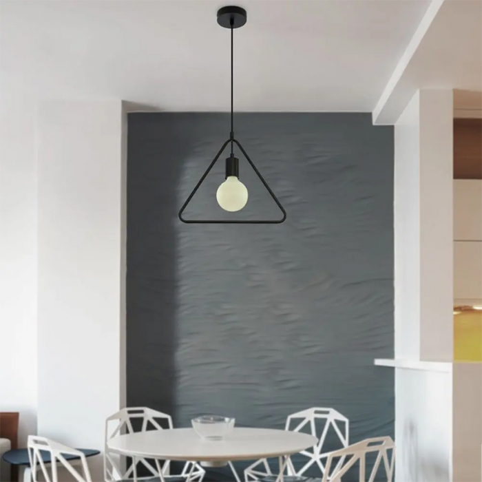 Pendul tavan max E27 60W IP20 model geometric - negru mat - V-TAC [5]
