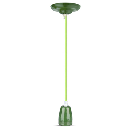 PENDUL TAVAN PORTELAN SOCLU E27 - VERDE [1]