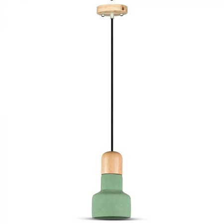 Pendul tavan soclu E27 material lemn/ciment - verde, V-TAC [1]