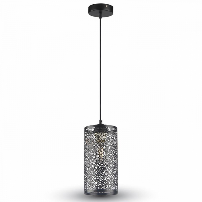 Pendul tavan soclu E27 negru mat, V-TAC [2]