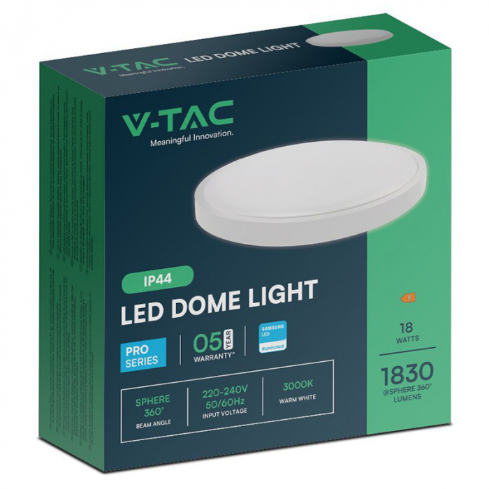 PLAFONIERA 18W IP44 4000K ALB NEUTRU - ALB [3]