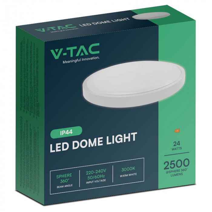 Plafoniera 24w ip44 4000k alb neutru - alb [4]