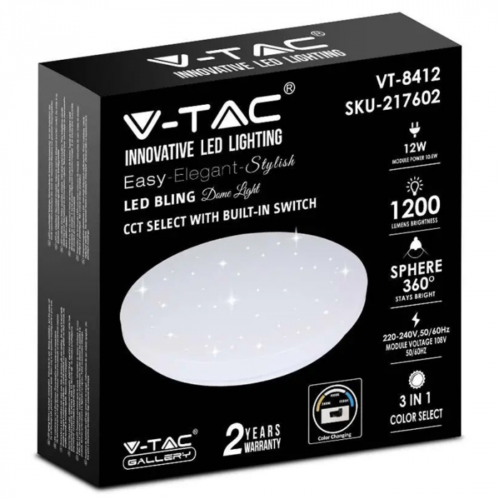 PLAFONIERA LED 12W 23CM 3 IN 1 - MODEL STELUTE [13]
