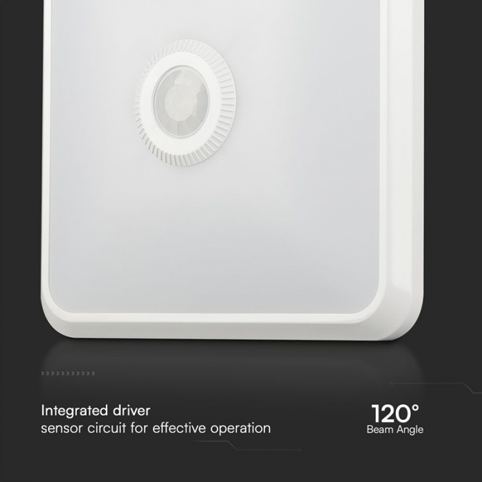 Plafoniera LED, 12W, IP20, senzor de mișcare 3in1, alb, V-TAC, SKU-23419 [4]