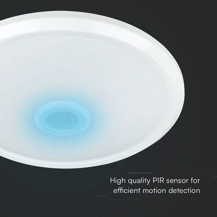 Plafoniera LED, 12W, IP20, senzor de mișcare 3in1, alb, V-TAC, SKU-23418 [15]