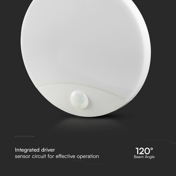 Plafoniera LED, 15W, IP20, senzor de mișcare 3in1, alb, V-TAC, SKU-23420 [4]