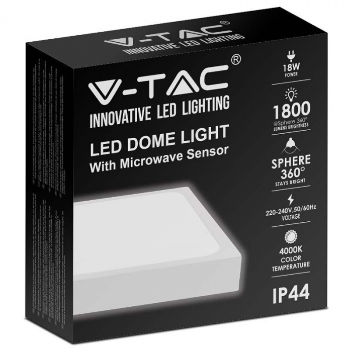PLAFONIERA LED 18W 4000K IP44 CU SENZOR DE MISCARE [3]