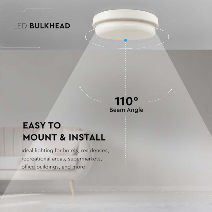 Plafoniera LED, 18W, 4000K, IP54, V-TAC, SKU-10199 [6]