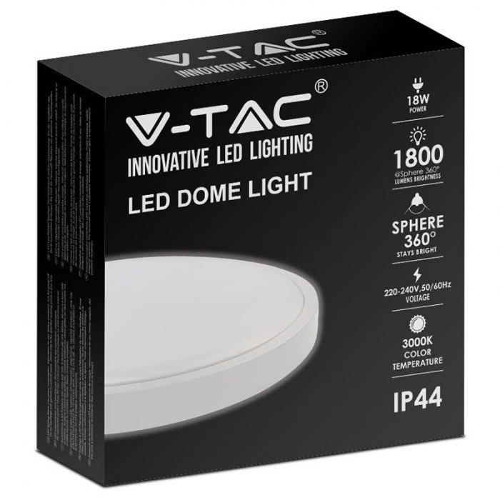 Plafonieră led 18w IP44 4000k alb neutru - alb [3]