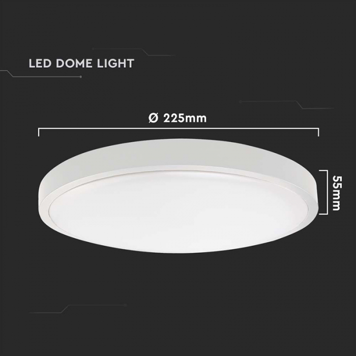 Plafonieră led 18w IP44 4000k alb neutru - alb [4]