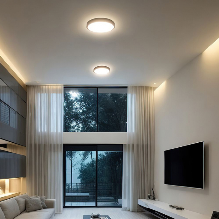 PLAFONIERA LED 18W IP44 4000K ALB NEUTRU - NEGRU [8]