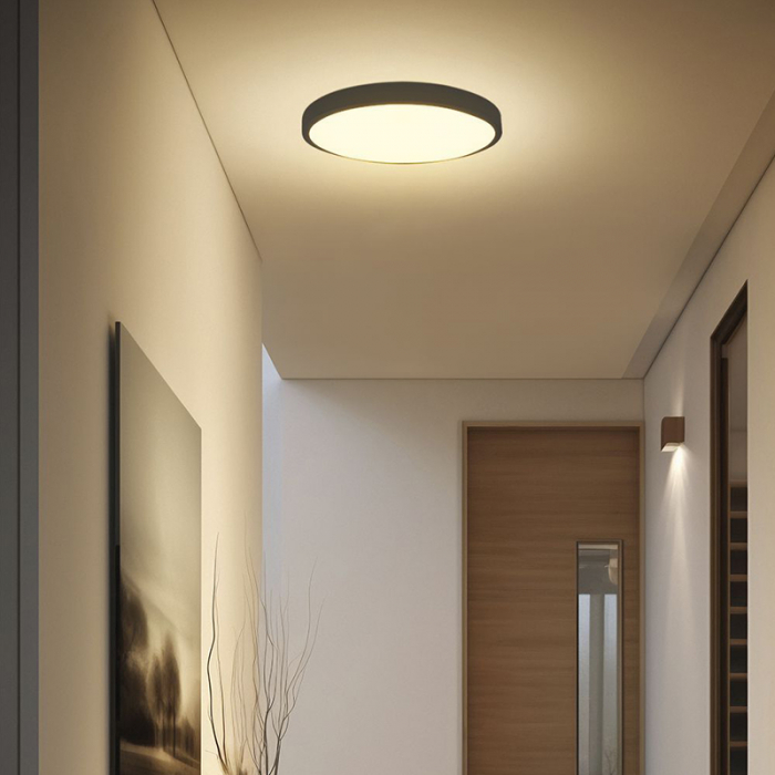 PLAFONIERA LED 18W IP44 4000K ALB NEUTRU - NEGRU [9]