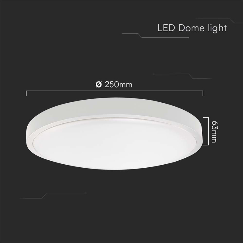 PLAFONIERA LED 18W IP44 6500K ALB REC CIP SAMSUNG - ALB [4]