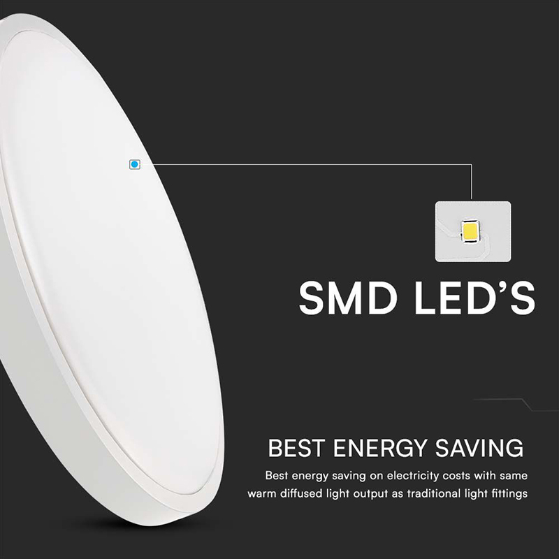 PLAFONIERA LED 18W IP44 6500K ALB REC CIP SAMSUNG - ALB [6]