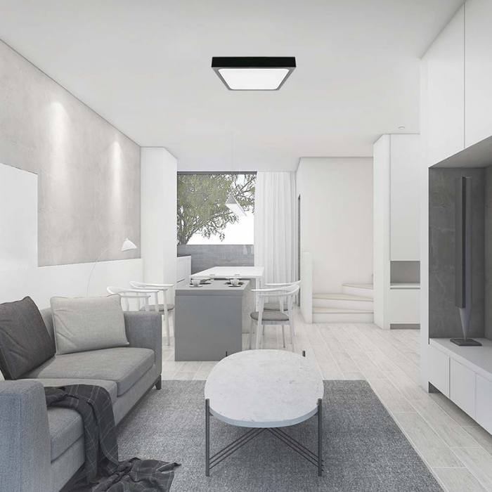 Plafonieră led 18w IP44 cu senzor 4000k alb neutru - negru [9]