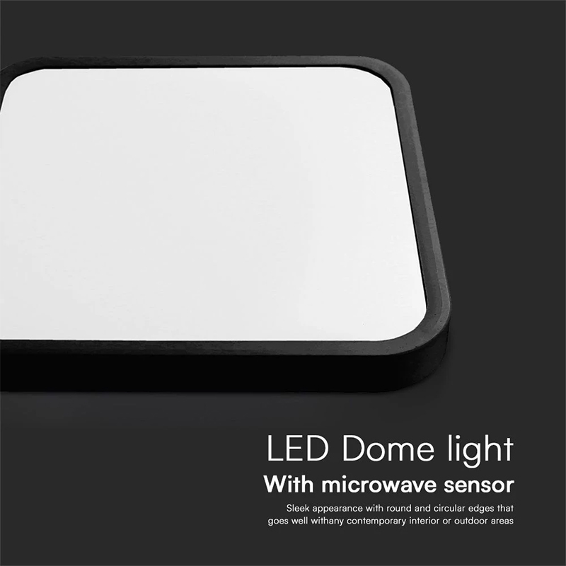 PLAFONIERA LED 18W IP44 CU SENZOR 4000K CIP SAMSUNG - NEGRU [4]