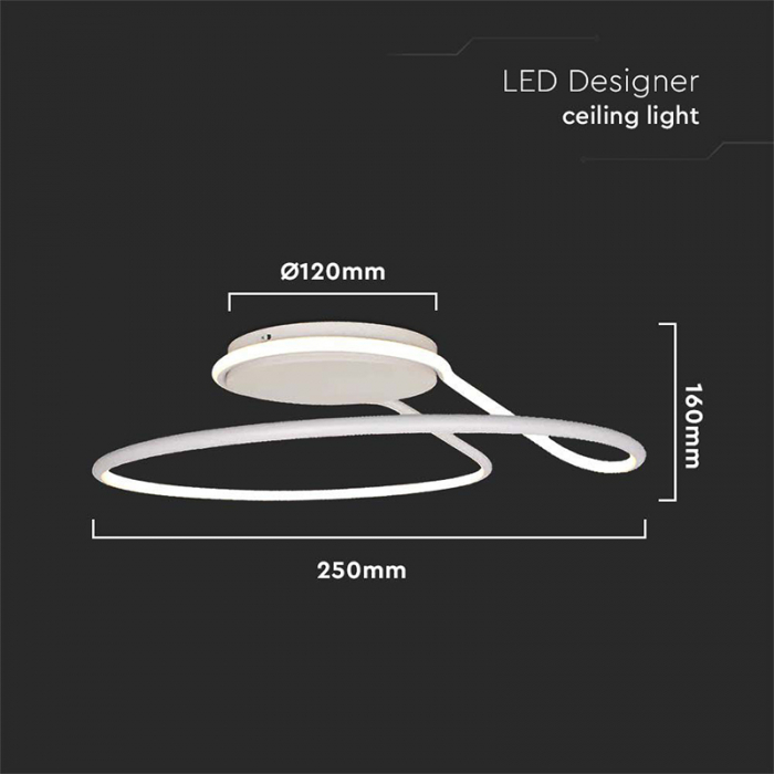 Plafoniera LED 24W 3in1 - alb [3]