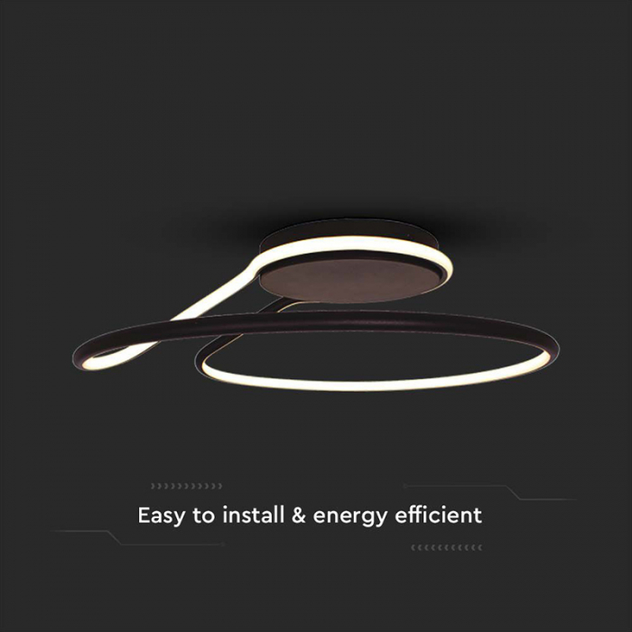 Plafoniera LED 24W 3in1 - negru [4]