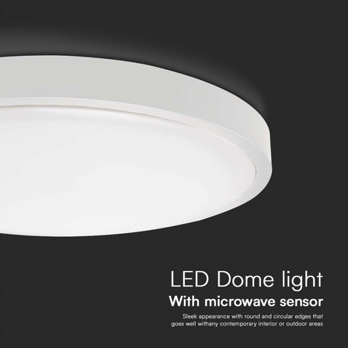 Plafoniera LED, 24W, 4000K, IP44, cu senzor de miscare, V-TAC, SKU-76631 [6]