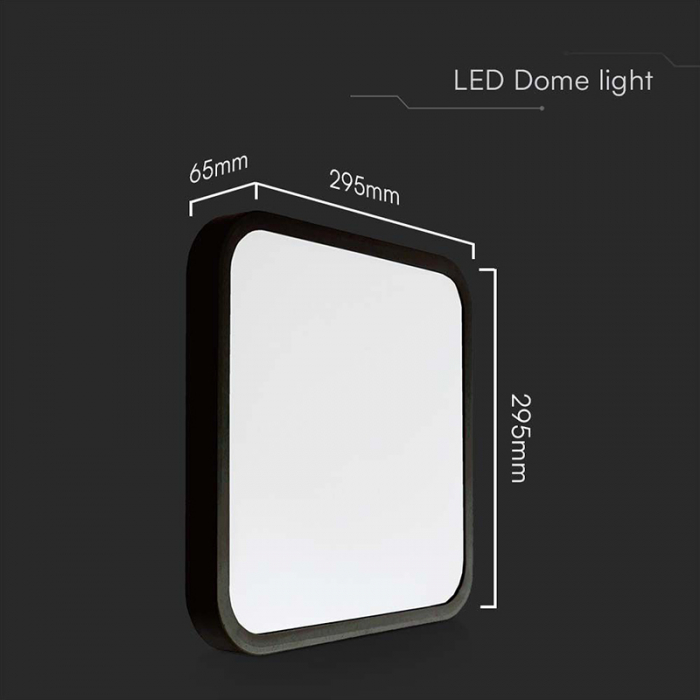 Plafoniera LED 24W 4000K IP44 - negru SKU-76461 [4]