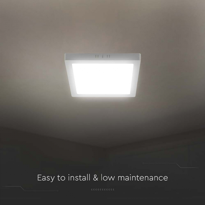 PLAFONIERA LED 24W 6500K ALB RECE - ALB [6]