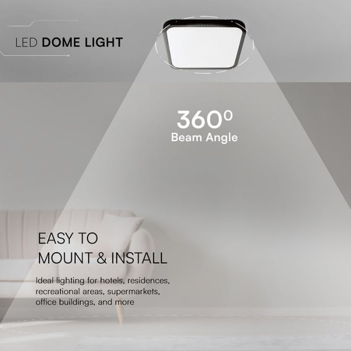 PLAFONIERA LED 24W 6500K IP44 - NEGRU [7]