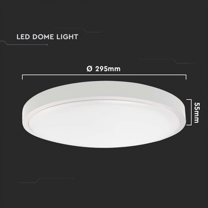 Plafoniera led 24w ip44 4000k alb neutru - alb [4]