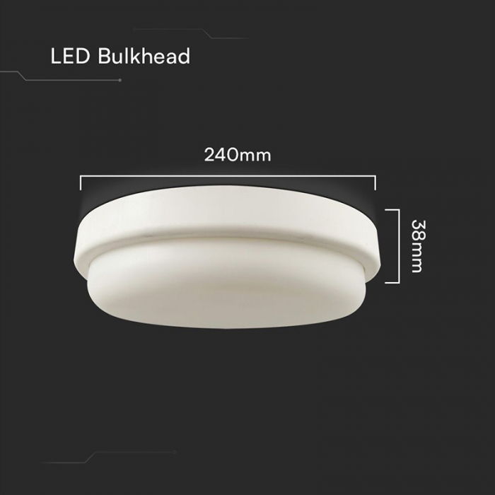 Plafoniera LED, 24W, IP54, 4000K, V-TAC, SKU-23597 [4]