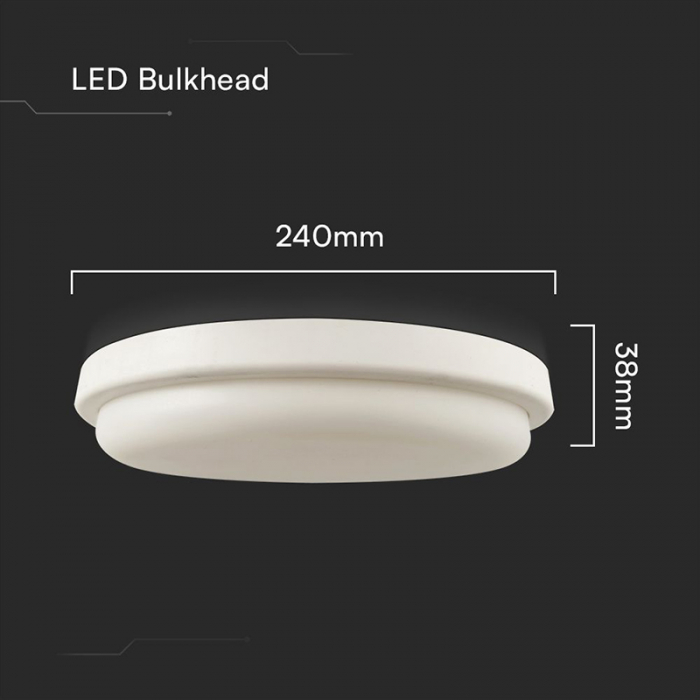 Plafoniera LED, 24W, IP54, 6500K, V-TAC, SKU-23598 [4]