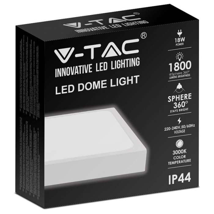 Plafonieră led 30w IP44 cu senzor 4000k alb neutru - alb [3]