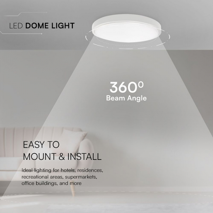 PLAFONIERA LED 36W IP44 4000K ALB NEUTRU - ALB [7]