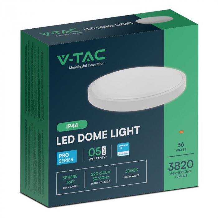PLAFONIERA LED 36W IP44 4000K ALB NEUTRU - ALB [3]