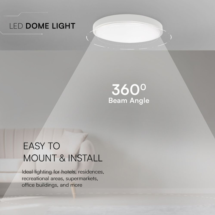 PLAFONIERA LED 36W IP44 6500K ALB RECE - ALB [7]