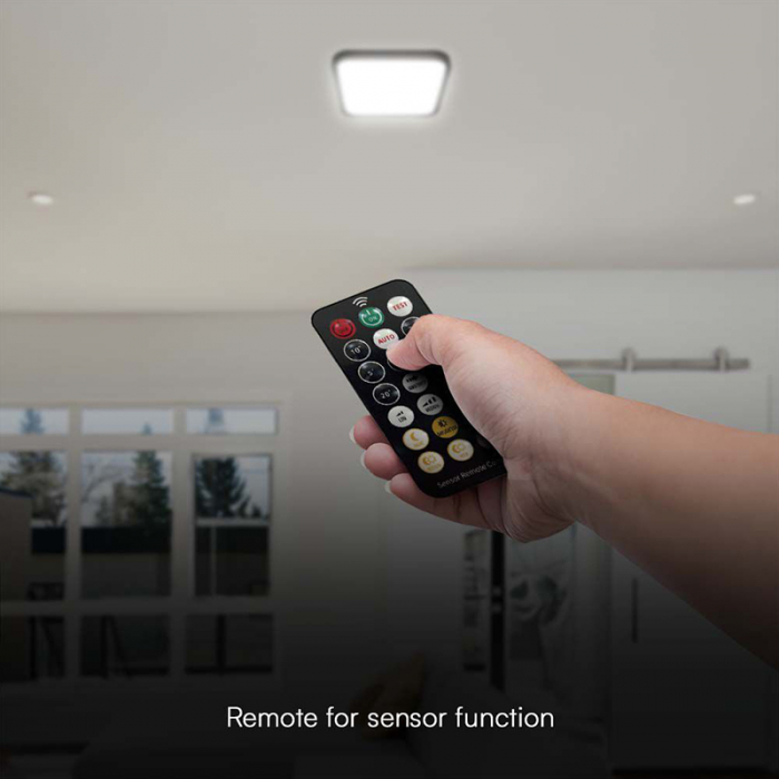 PLAFONIERA LED 36W IP44 CU SENZOR 4000K ALB NEUTRU - NEGRU [9]