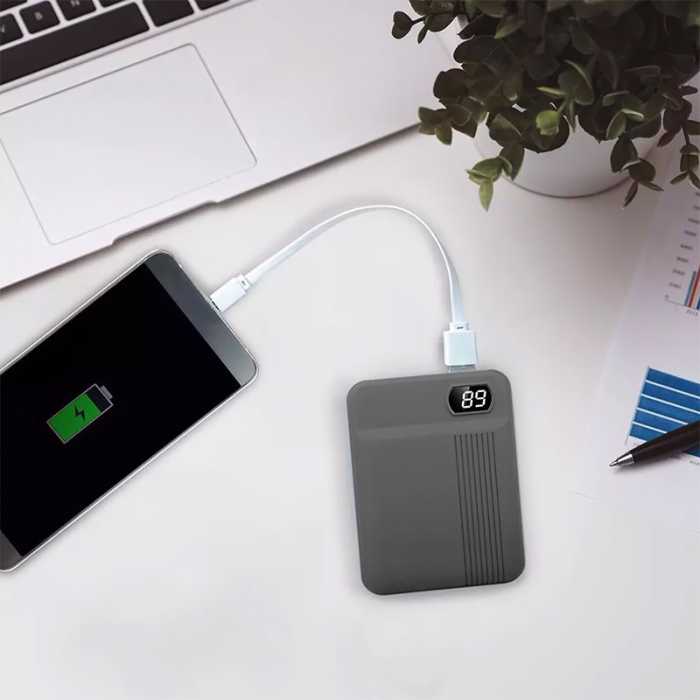 POWER BANK 10000MAH 2.1A - GRI [7]