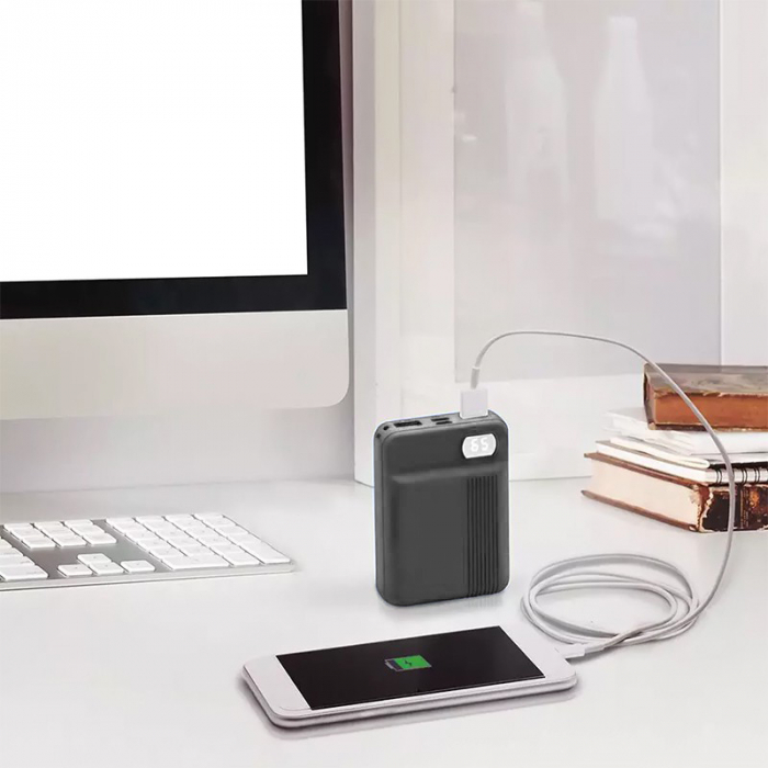 POWER BANK 10000MAH 2.1A - GRI [8]