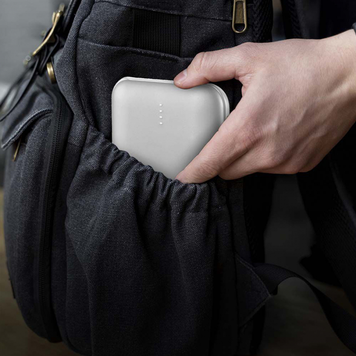 POWER BANK 10000MAH CU CABLU 30CM TIP C - ARGINTIU [9]