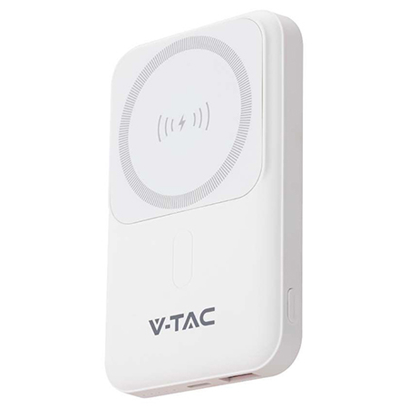 POWER BANK 10000MAH CU INEL MAGNETIC INCARCARE WIRELESS - ALB [1]