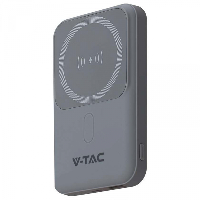 POWER BANK 10000MAH CU INEL MAGNETIC INCARCARE WIRELESS - GRI [2]